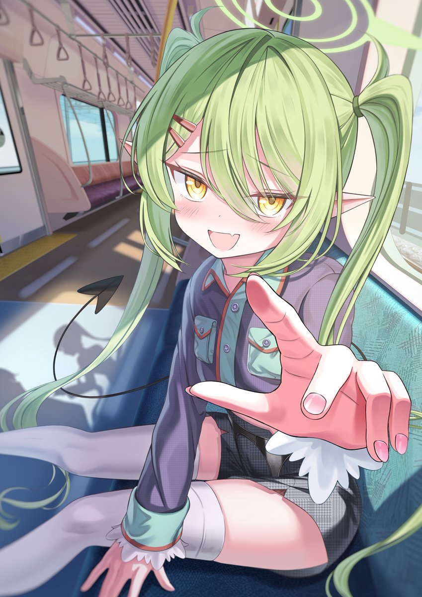 iromochi0324's tweet photo. ノゾミと電車でイチャイチャ💚🚃 https://t.co/MlYvixiL2p