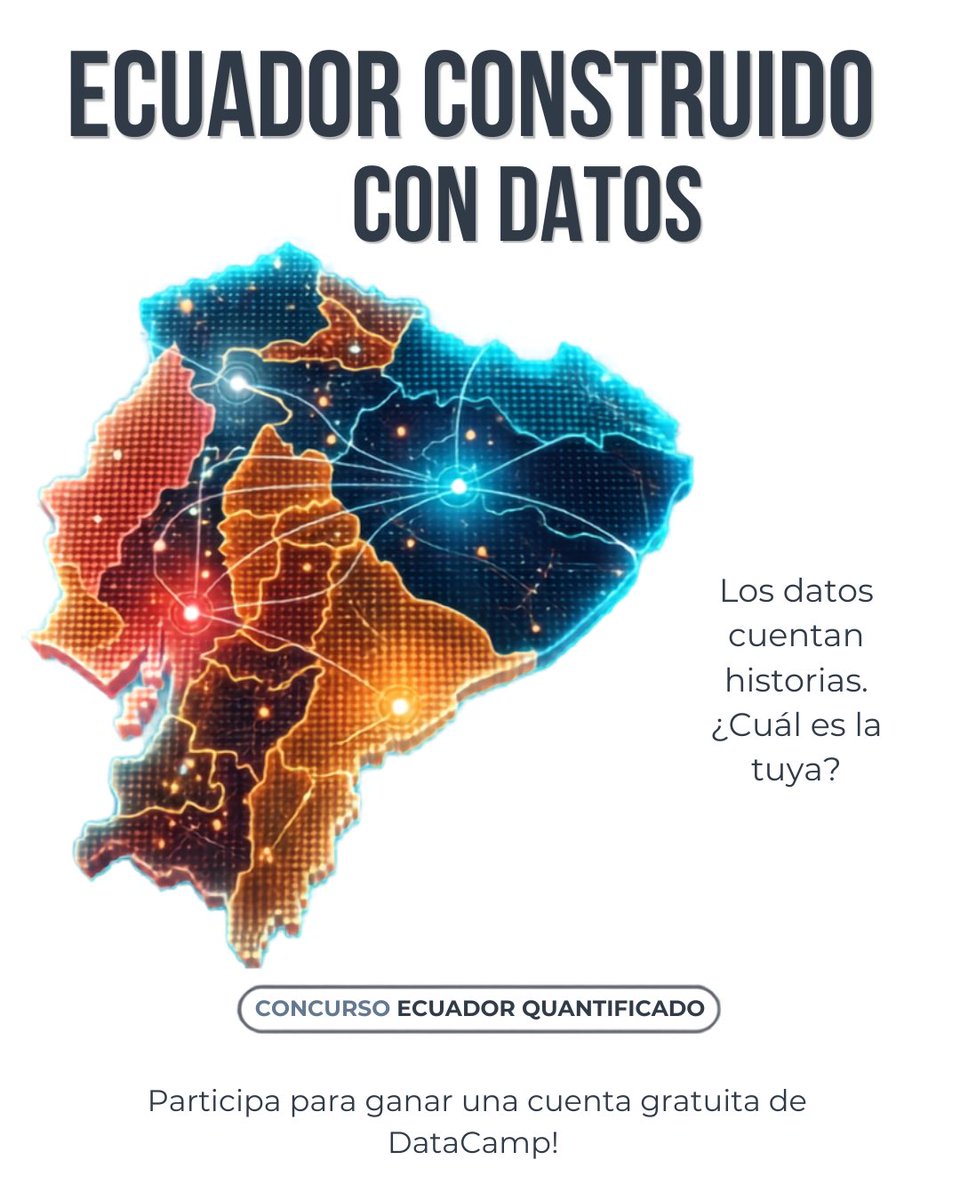 ElQuantificador's tweet photo. Los datos cuentan historias. Participa en #EcuadorCuantificado y transforma tu análisis en una visualización con impacto.

🏆 Las mejores propuestas ganarán una cuenta premium de DataCamp y serán publicadas por El Quantificador.

📌 https://t.co/DubGwcQiiF https://t.co/Y4bRNnnwwA