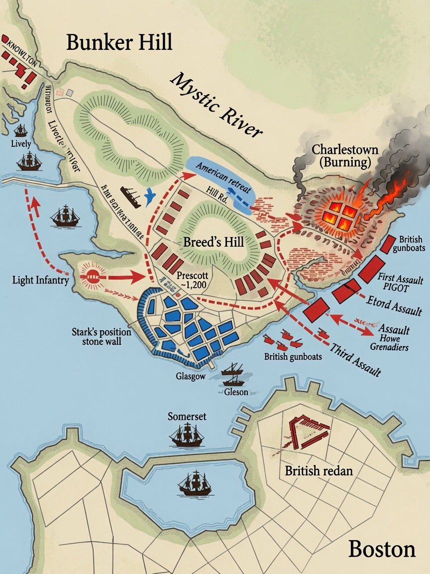 History_Globs's tweet photo. This Bunker Hill battle map experiment with Grok not going so well... 😂
 @AHC1776 https://t.co/Y4R2ovvJgS