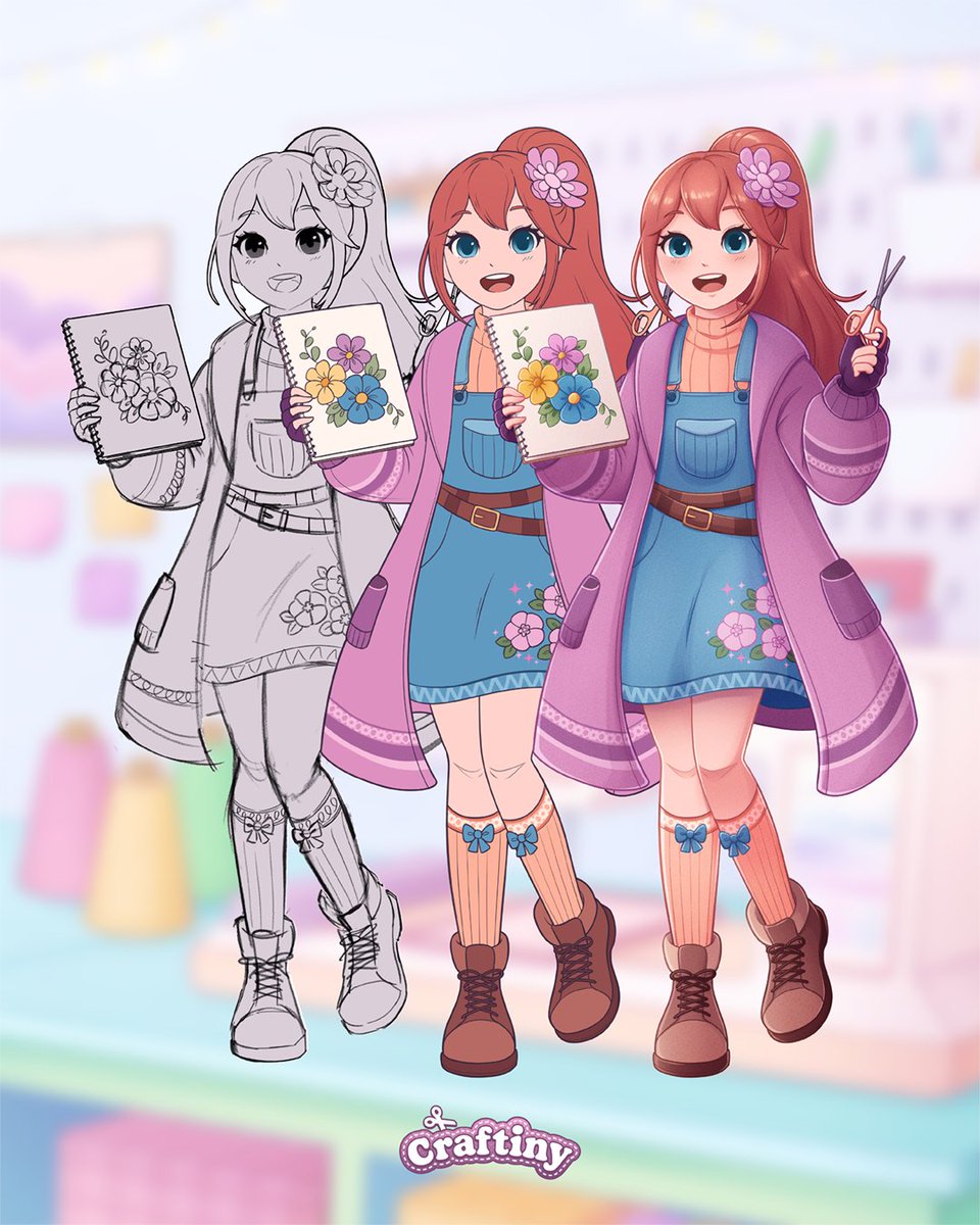 MissticStudio's tweet photo. The artist behind Craftiny’s key art is none other than @jaypillerva 🎨

Fun fact: she also brought the key art of Sunrise’s Order, our first game, to life.

We’re obsessed with her style, once again ✨ https://t.co/bqOpNLYWbJ