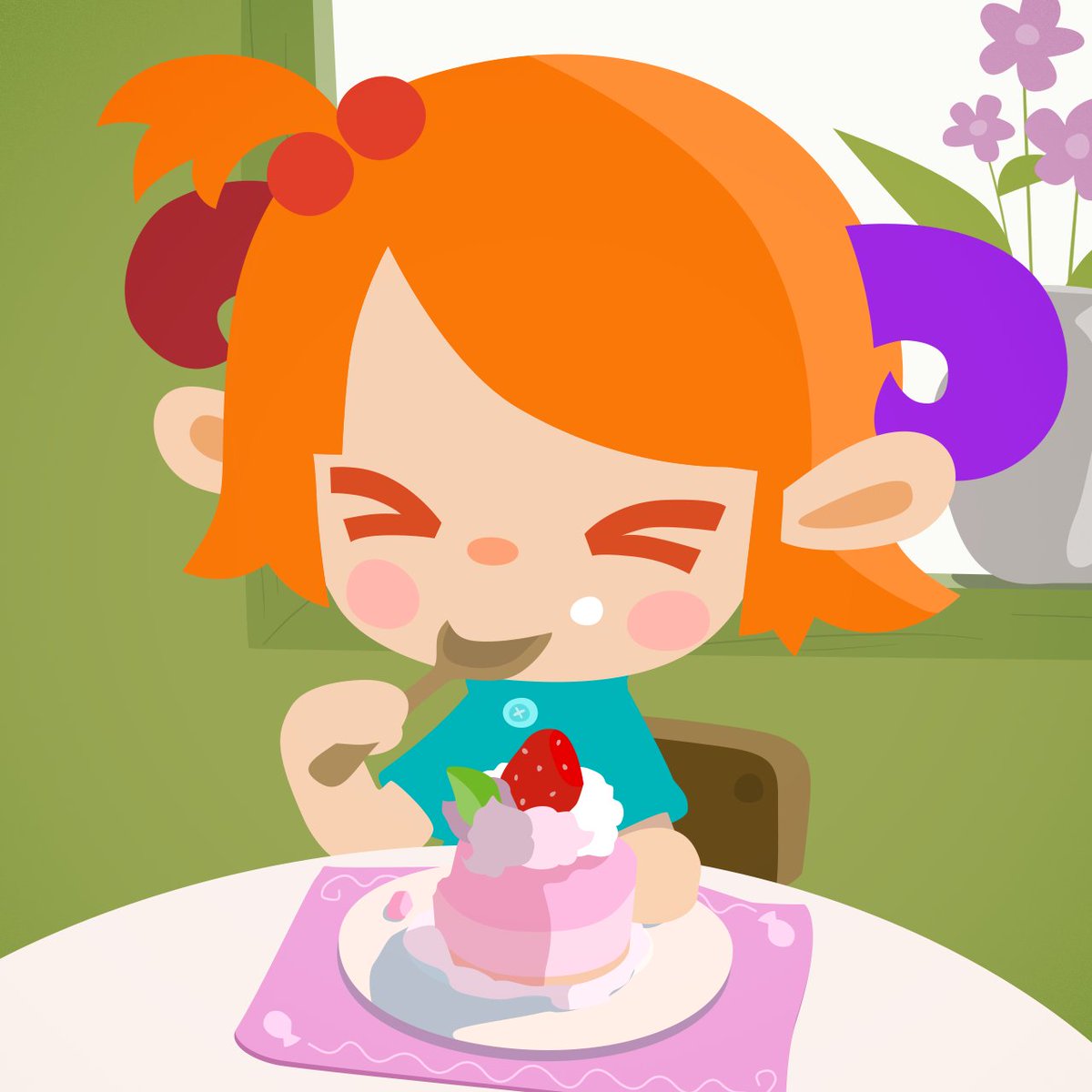 りぼんつけた かみがたも かわいい