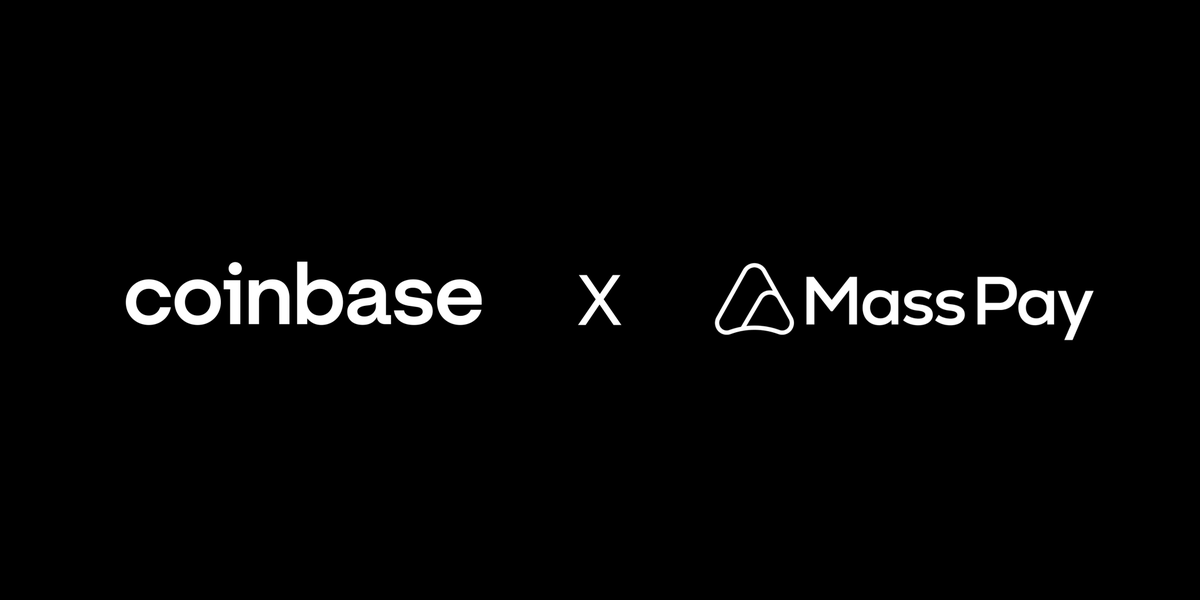 coinbase's tweet photo. It’s a good day for B2B cross-border payments.

@MassPay_io is bringing the power of Coinbase payments to their global enterprise customers.

Eligible MassPay clients can now send USDC instantly, anywhere in the world. https://t.co/DjNnQwqEHg