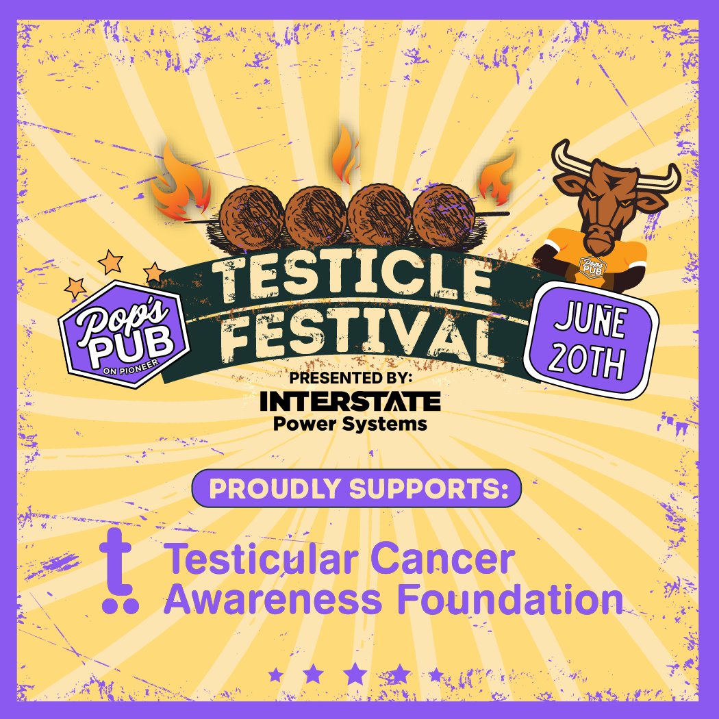 TestesCancer's tweet photo. We're excited to announce that TCAF is the charitable beneficiary of the 2026 Pop's Testicle Festival! 💜

Thank you to the organizers and everyone participating for supporting our mission to raise awareness about testicular cancer and the importance of early detection.

Every fundraiser, conversation, and act of support helps us make a difference.

Donate here: https://t.co/nSYJZXdwYQ

#testicularcancer #urology