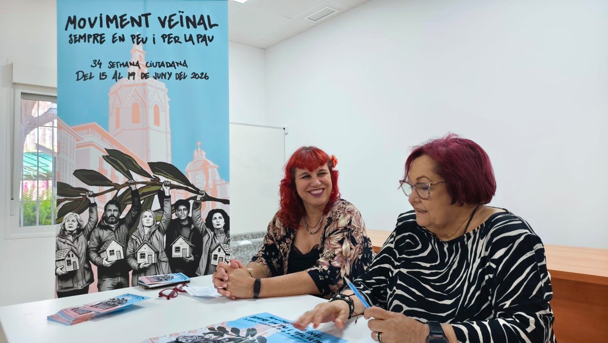 FedVeinalVLC's tweet photo. La Federación Vecinal de València presenta su programa de actividades y anuncia los premios de la #SemanaCiudadana: la @CFeministaVlc, Noah Higón @nh487 y @reyesgallegos_r 

La artista urbana La Nena Wapa ha presentado el cartel de este año

👉 https://t.co/Vl7ukhWNkX https://t.co/6jSMl6rYU9