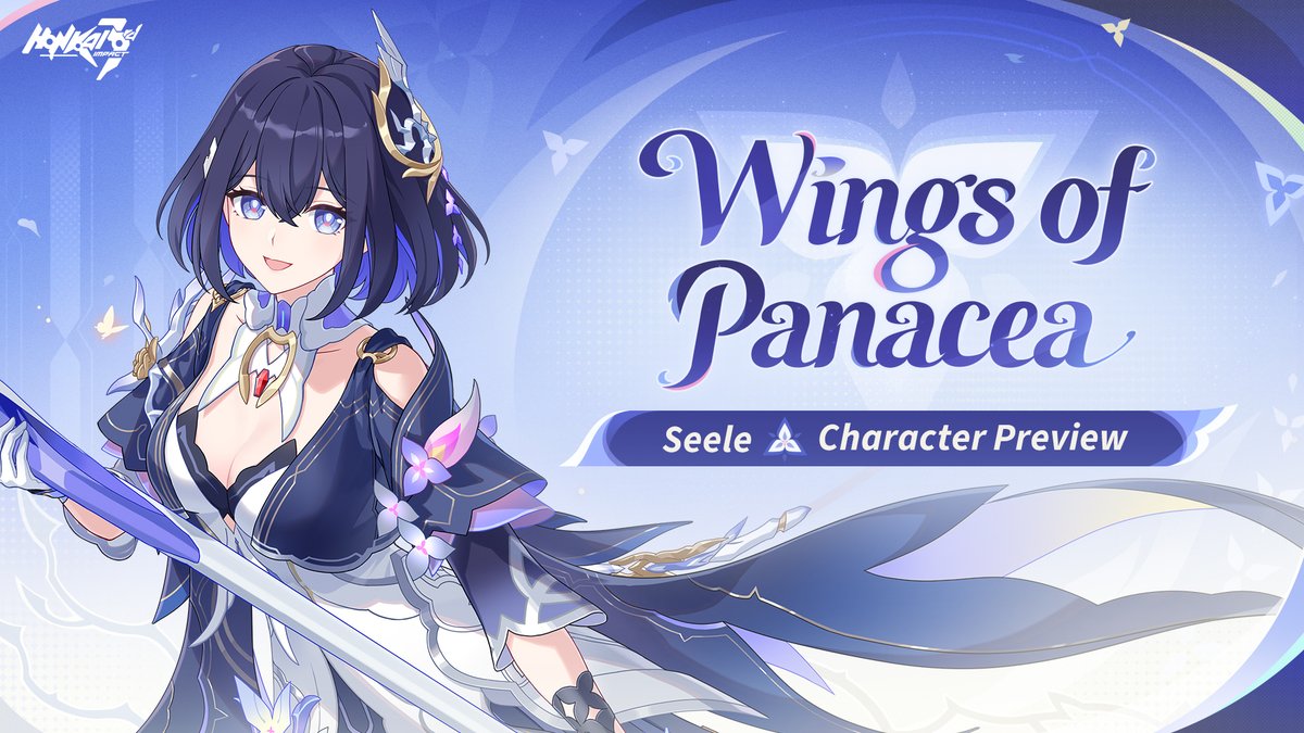 HonkaiImpact3rd's tweet photo. Seels's New S-rank Battlesuit "Wings of Panacea" Trailer
>>> https://t.co/eFdYvFZ5rM

For a world free from illness, she will strive without rest.
Seele's new S-rank battlesuit "Wings of Panacea" will be playable in v8.9! Watch this video to learn her fundamentals!

#Seele
#HonkaiImpact3rd