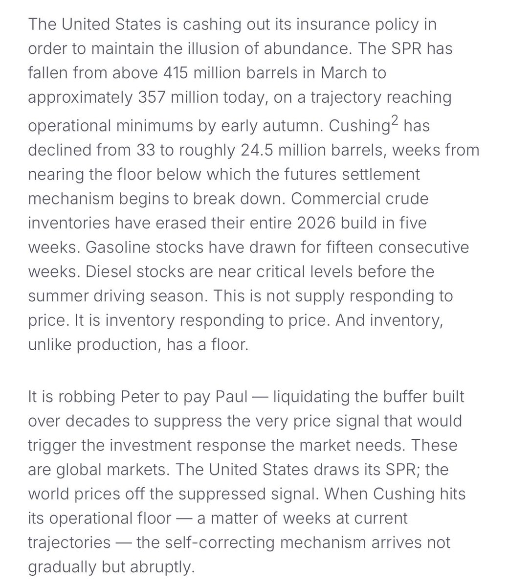 ericnuttall's tweet photo. A great read from Jeff Currie, inline with our view that under the status quo, oil safety buffers will be used up this Summer: https://t.co/IP2M1pRy6H https://t.co/qFBr9FiwLJ