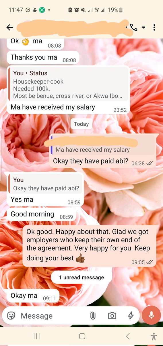 Julietsweetrose's tweet photo. When employers keep their word, everyone wins. ❤️
One of our domestic staff members just received her salary and shared the good news with us. Moments like this remind us that a healthy employer–staff relationship is built on fairness, respect, and keeping agreements. https://t.co/coREMfD3d3
