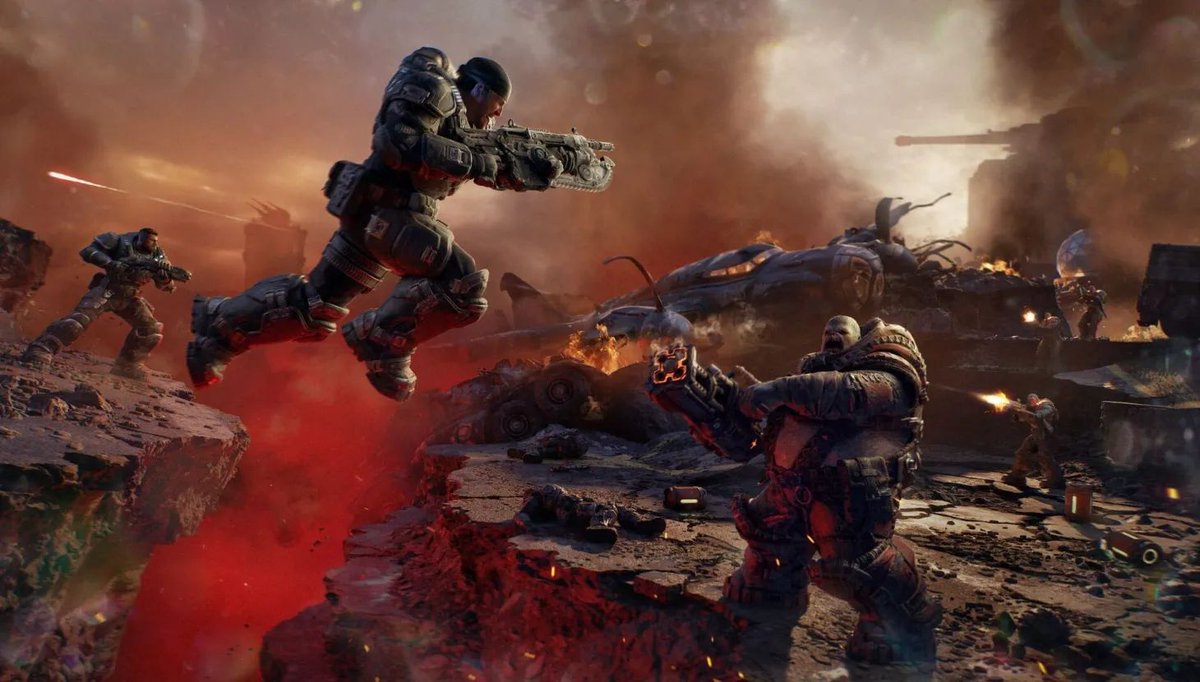 gameinformer's tweet photo. Xbox has doubled down on Gears of War: E-Day exclusivity, saying it was never discussed for PlayStation 5, despite some evidence pointing to otherwise. https://t.co/NyEnMlqgRm https://t.co/dyKiO45eqn