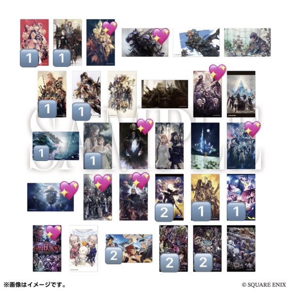 aries7alpha's tweet photo. 【交換】光の戦士の軌跡展　ヒカセン展　FF14

譲:アートクリアカード　画像の数字のもの
求:アートクリアカード　画像💖のもの、もしくは定価＋送料

郵送にて交換希望。
お気軽にお声掛けください。 https://t.co/sde25htWGy
