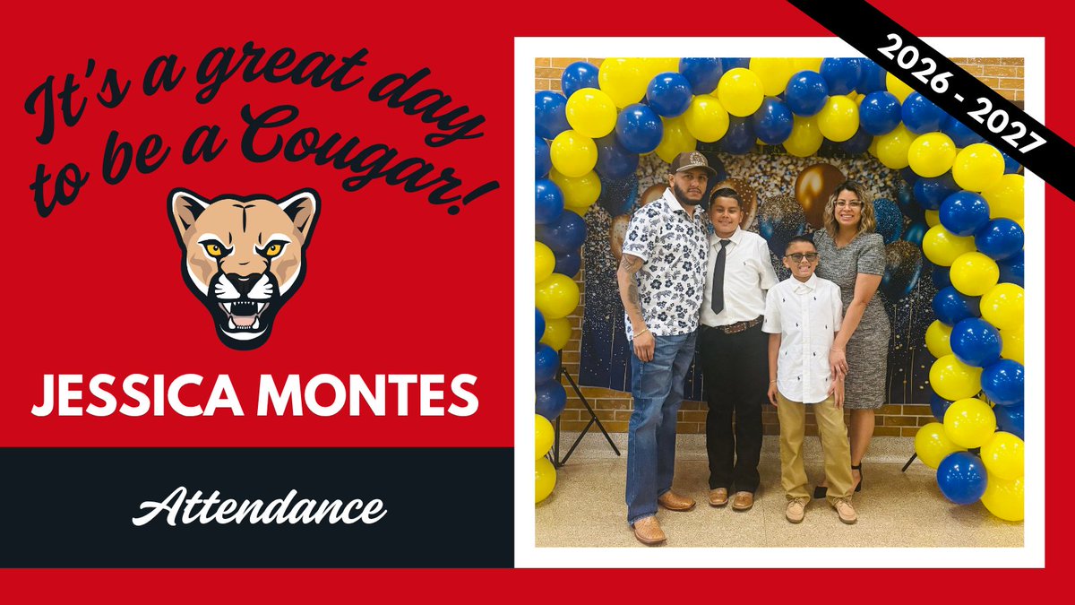 HumbleISD_KMS's tweet photo. Please join us in welcoming our new Attendance Clerk Jessica Montes! With 7 years of experience in education and a passion for supporting students &amp; families, she brings a positive, bubbly spirit to our Cougar family. #KMSCougarPride 🐾 https://t.co/ueKTEvm32k