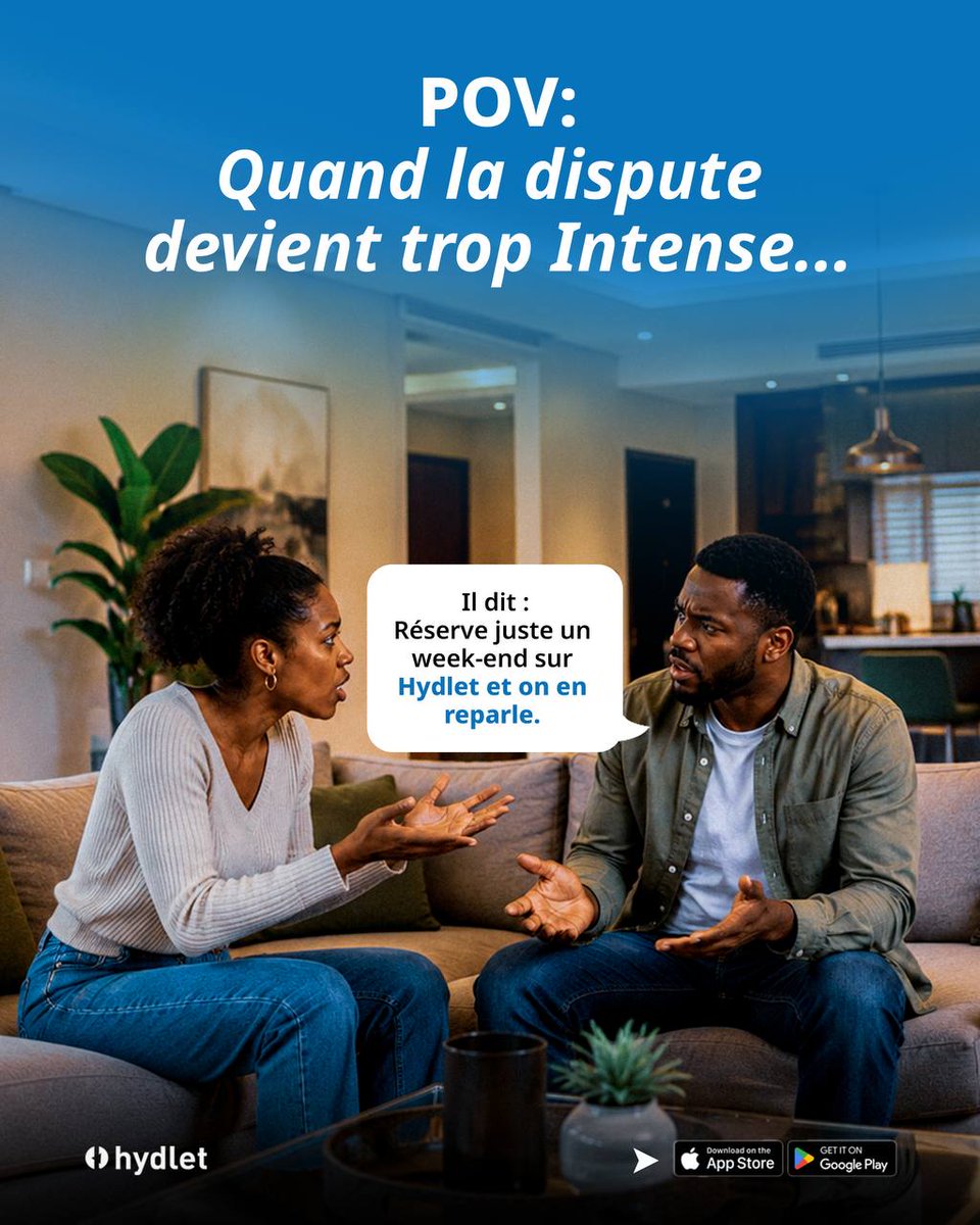 Hydlet_'s tweet photo. Parfois, le problème n’est pas qui a raison… C’est juste que vous avez besoin de changer d’air un peu.
Les professionnels réservent un week-end sur Hydlet. 
Réservez votre prochaine escapade sur Hydlet :
+237 697 961 849

#Hydlet #WeekStay #HumourCameroun https://t.co/CU9sGJsok2