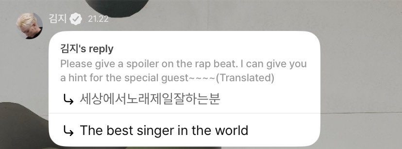 jzzzindaeyo's tweet photo. Bobby said Rapbeat special guest is the best singer in the world https://t.co/4kZs6dAsSK