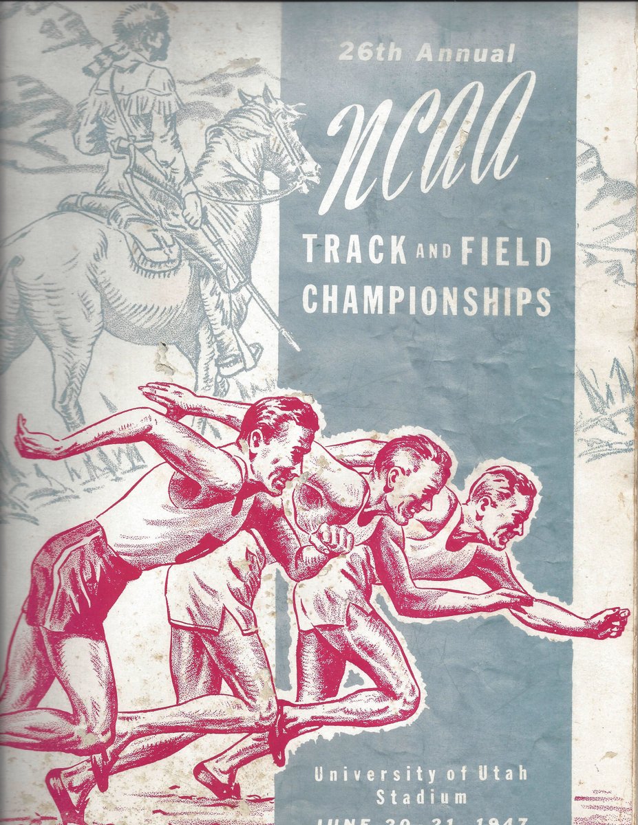 TomAbles's tweet photo. Aztec Willie Steele won the long jump at the NCAA T&F championships in 1947 with a jump of 26โ6โ. How good was that? 79 years later, Willie would have finished third this year! In 1948 Willie won gold medal at the London Olympics. #GoAztecs #AztecForLife @AztecTFXC https://t.co/INX0Z7tnEK