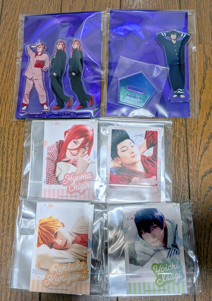 12kenken20's tweet photo. 【交換・譲渡】舞台ブルーロック ブルステ Re エピ凪 グッズ

譲
アクスタ:清羅(パジャマ)、千切（パジャマ＆制服2）

トレカ:千切、馬狼、潔、國神

求→烏 もしくは定価

13.14.17会場近辺で手渡し可能
郵送対応も可能
ご検討宜しくお願い致します。 https://t.co/VLNDPtFV9Q