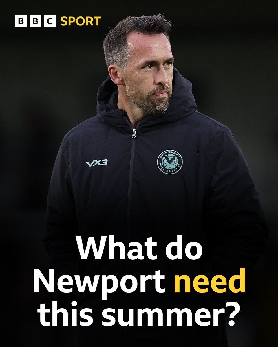 BBCSportWales's tweet photo. Newport County narrowly avoided the drop last season, and have already failed to secure new deals for Matt Baker and Bobby Kamwa ❌

A busy summer for the Exiles is needed… 👀

#BBCFootball #Exiles https://t.co/UYcMJbXRgu