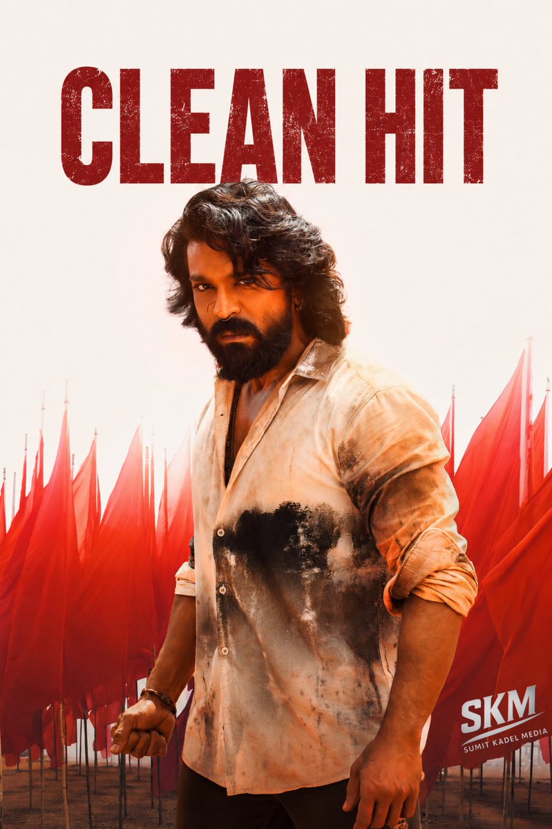SumitkadeI's tweet photo. #RamCharan starrer #Peddi has emerged a CLEAN HIT, thanks to its fantastic performance in the Telugu states, where it grossed ₹180+ crore in its first week alone,the 3rd highest first-week total of all time that too on a Non Holiday Period. 

The film’s 7-day worldwide gross has crossed the ₹300+ crore mark and is now headed for a strong second weekend.

A well-deserved HIT for a well-made film.

Congratulations to @AlwaysRamCharan, @vriddhicinemas, @MythriOfficial, and all the other associates.