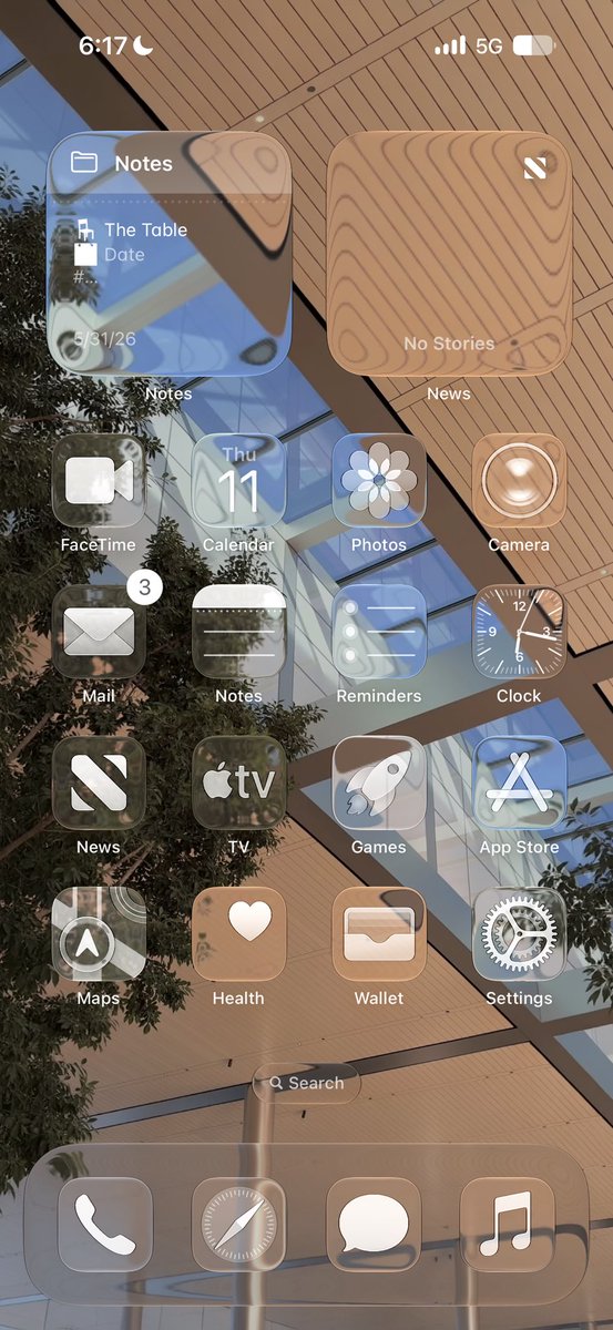 SamiFathi_'s tweet photo. iOS 27 has so much Liquid Glass. I love it! Looks so good. https://t.co/42EGqIsUH2