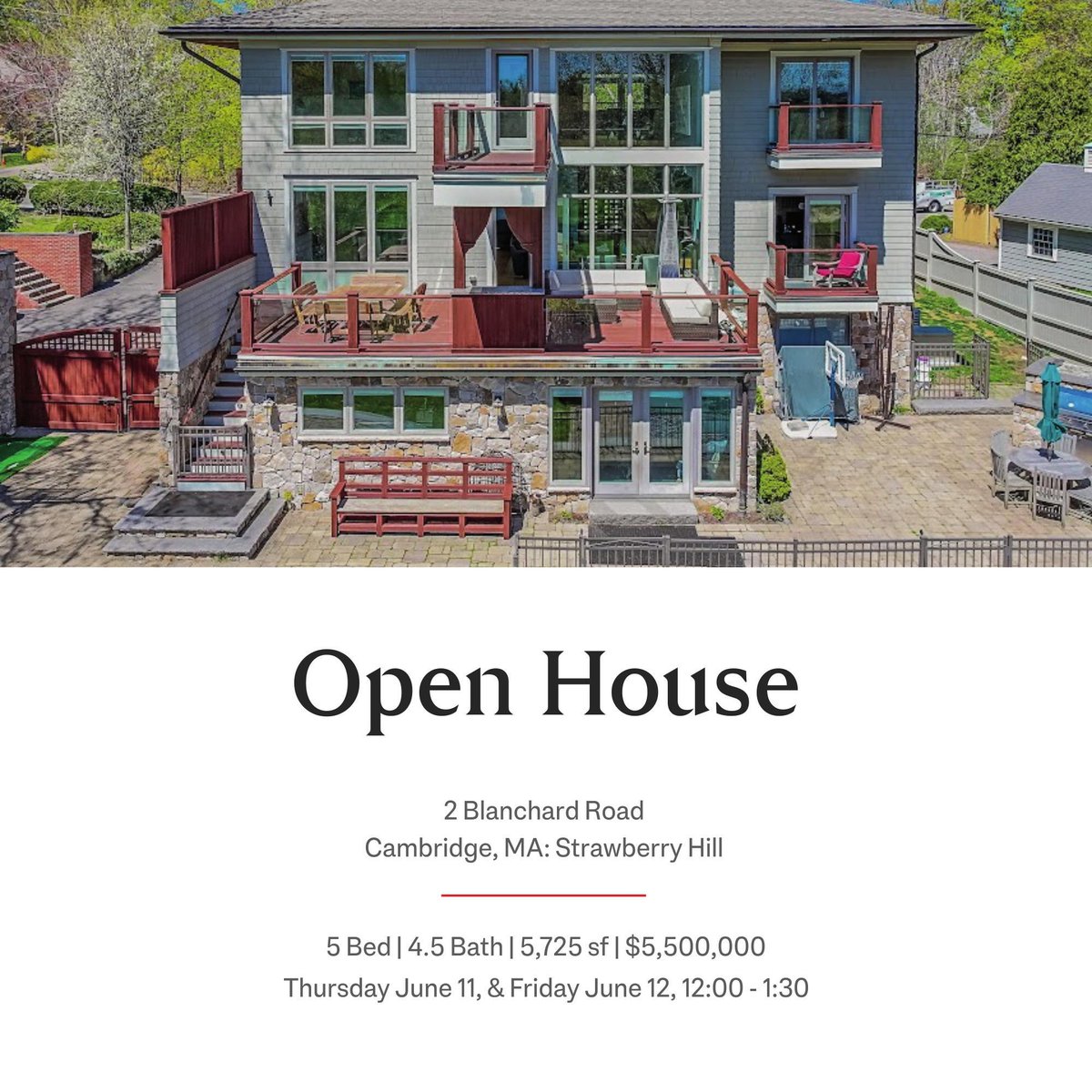 robbcohen's tweet photo. Open Houses: Today Thursday June 11 &amp; tomorrow Friday June 12, 12:00 - 1:30
Robb Cohen Team - Engel &amp; Völkers Boston
Robb.cohen@evrealestate.com  617.962.0142 https://t.co/Y6FCbeg8uq