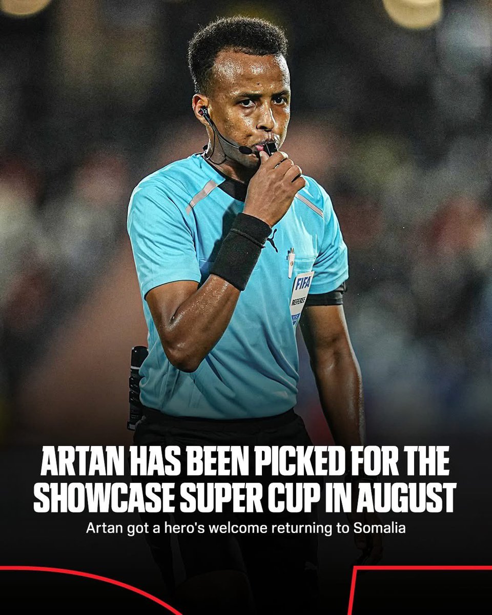 a_ali2o25's tweet photo. Congrats to the our referee Omar Abdulkadir Artan on his appointment to officiate the UEFA Super Cup Match between PSG and Aston-Villa. https://t.co/744xey6VA4