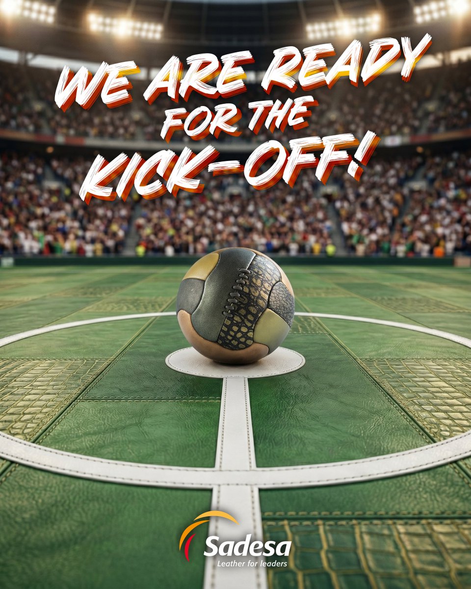 SADESA_leather's tweet photo. THE 2026 FIFA WORLD CUP KICKS OFF TODAY 🌍⚽

The wait is over. A month of pure passion begins as the world unites for the 2026 FIFA World Cup. Best of luck to the extraordinary athletes representing their nations on the biggest stage.

At Sadesa, our passion matches theirs.
1/3 https://t.co/VMsp1WTugd