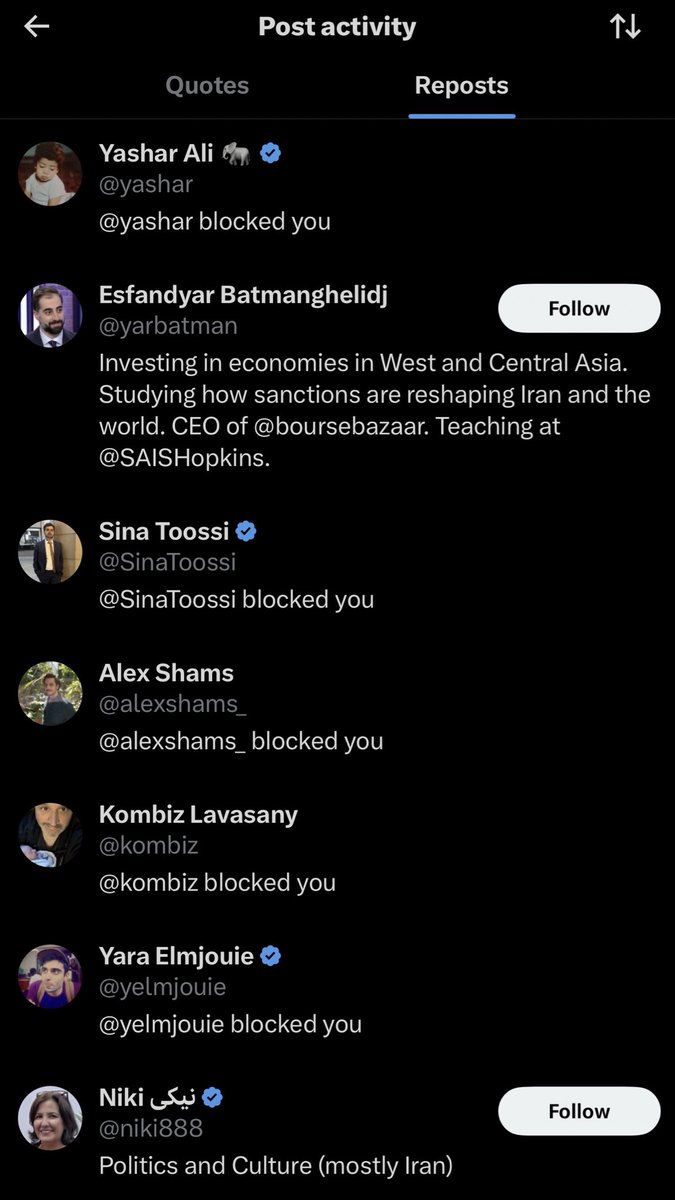 Restitutor_Iran's tweet photo. Without any surprise, those who whitewash the Islamic Republic and spread its propaganda in the West, are not only amplifying the “message” of Toomaj but using it to further smear Iranians and the fight for liberation.

Have a look at some of the interactions: https://t.co/6inNqVtqGw