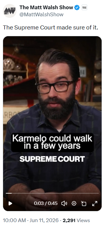 LIFB0123's tweet photo. @MattWalshShow The only ones I see talking about Karmelo Anthony are right-wingers and the only ones I see defending him are a whole bunch of no one. Is the eX-Twitter algorithm broken? Has it stopped sending me the stuff that causes right-wingers fits of outrage? That would be disappointing. https://t.co/deytS1VzOx