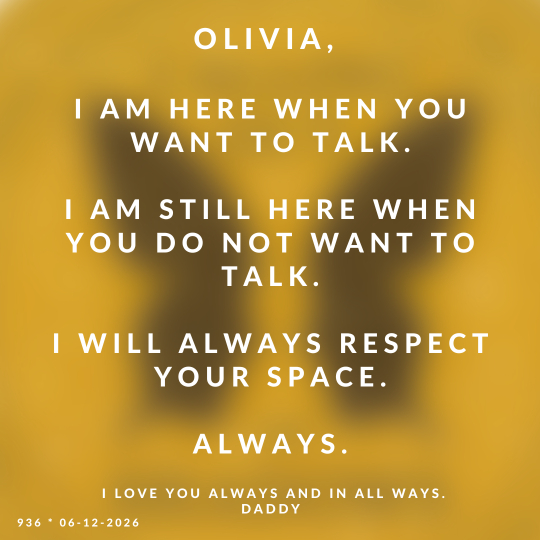 DaddyDaughterDT's tweet photo. I am here. Always.

I love you.

936 * 06-12-2026 https://t.co/fUpBFSVMzU
