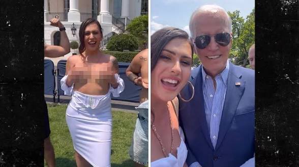 VisionQuest22's tweet photo. @bennydiego @ufc @cryptocom @RamTrucks A UFC event or some guy playing dress up at the White House. 
Only thing pathetic is you and the rest of the TDS liberals. https://t.co/PKNfeYA3ui