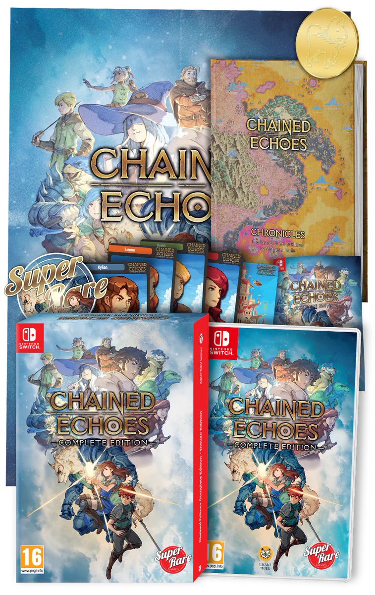 NintendHOME's tweet photo. 📦 Version physique – Chained Echoes: Complete Edition va enfin arriver en version boite chez Super Rare Games avec une édition standard et Deluxe. Précommandes à partir du 18 juin à 19 h pour une sortie estimée en septembre. https://t.co/5xUejlCS5T