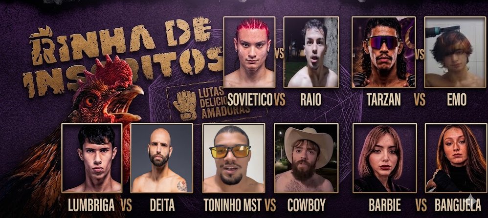 Kyron_NineIota's tweet photo. Lutas OBRIGATORIAS e q os fãs querem ver no MMMMA 2!!!! João Raio vem vendendo sua imagem como proximo desafiante ao cinturão desde o primeiro evento, TARZAN q surgiu recentemente como uma força da natureza merece dobrar o emo ACEBOLADO no meio num tittle eliminator!!!! https://t.co/IQEEuh3TLN