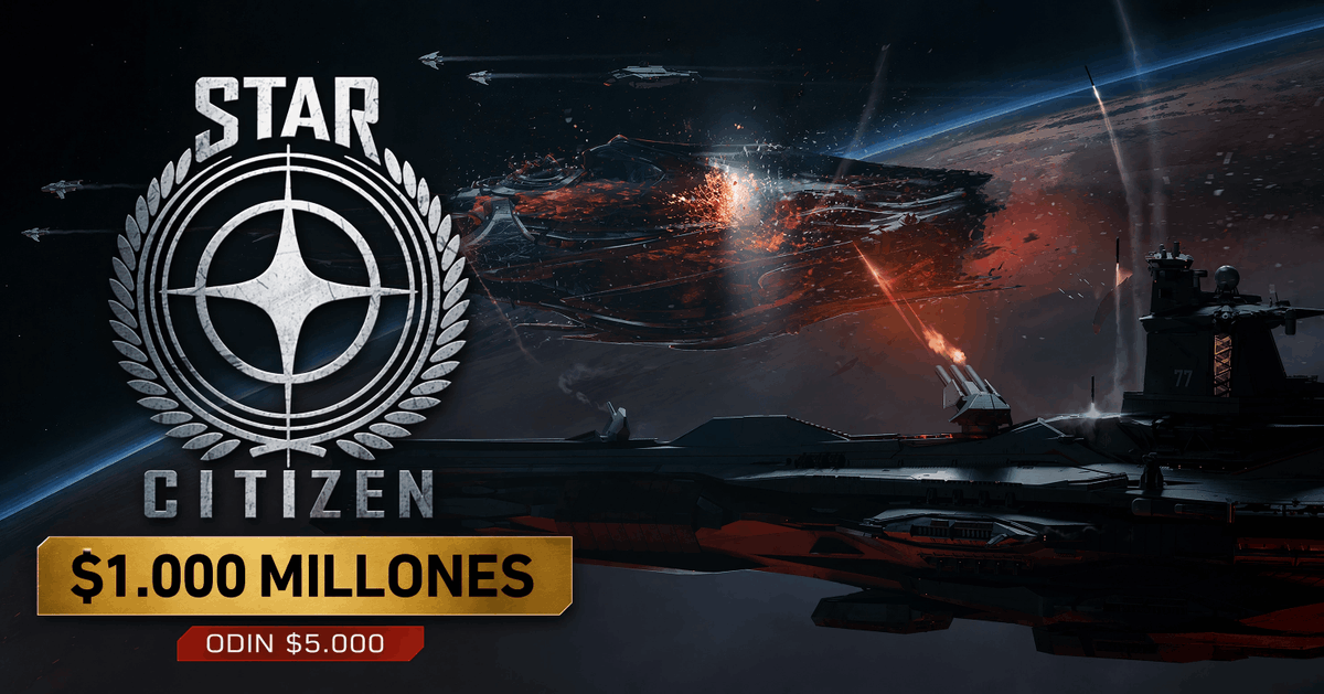 PNKFacil's tweet photo. 🚀 Star Citizen alcanza los 1.000 millones de dólares en financiación mientras vuelve la polémica por una nave de 5.000 dólares que aún no existe en el juego. https://t.co/1qEK0sjJzP