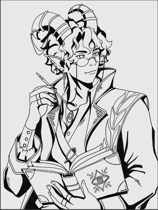 Oesteria_'s tweet photo. Hades art style study WIP, big fan of dark blocky shadows https://t.co/qrQefir4k6