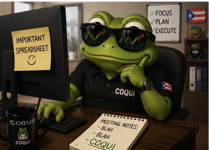 SERBullishChadX's tweet photo. 🐸🇵🇷 $COQUI is more than just a meme coin  it’s a movement built around culture, community, and purpose. Every strong community starts with belief, and $COQUI continues to prove that organic growth and loyal holders are the real fuel behind long-term success. 🚀

The strongest projects aren’t built in a day; they’re built by communities that never stop showing up. Stay patient, stay active, and let the Coquí’s voice be heard across crypto. 🌎🔥 #COQUI #Solana #Memecoin