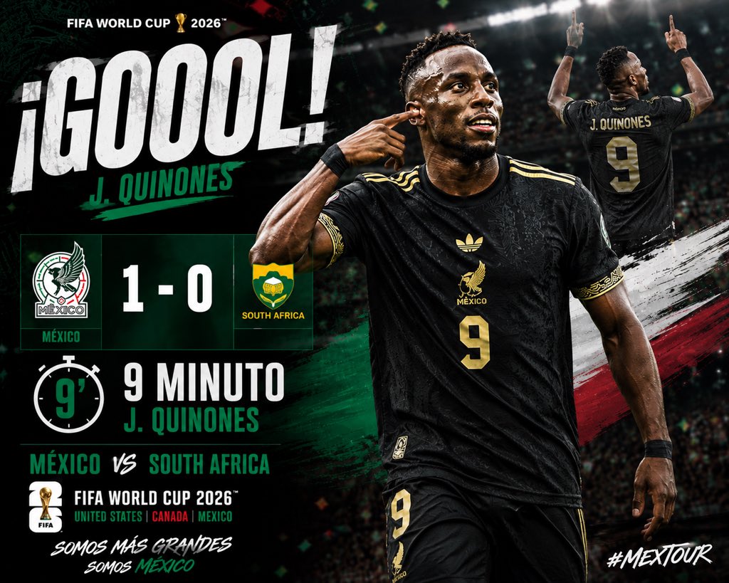Footballondgo's tweet photo. J quinones makes it 1-0 to Mexico in the 9th Minute https://t.co/ntLgjXsXiq