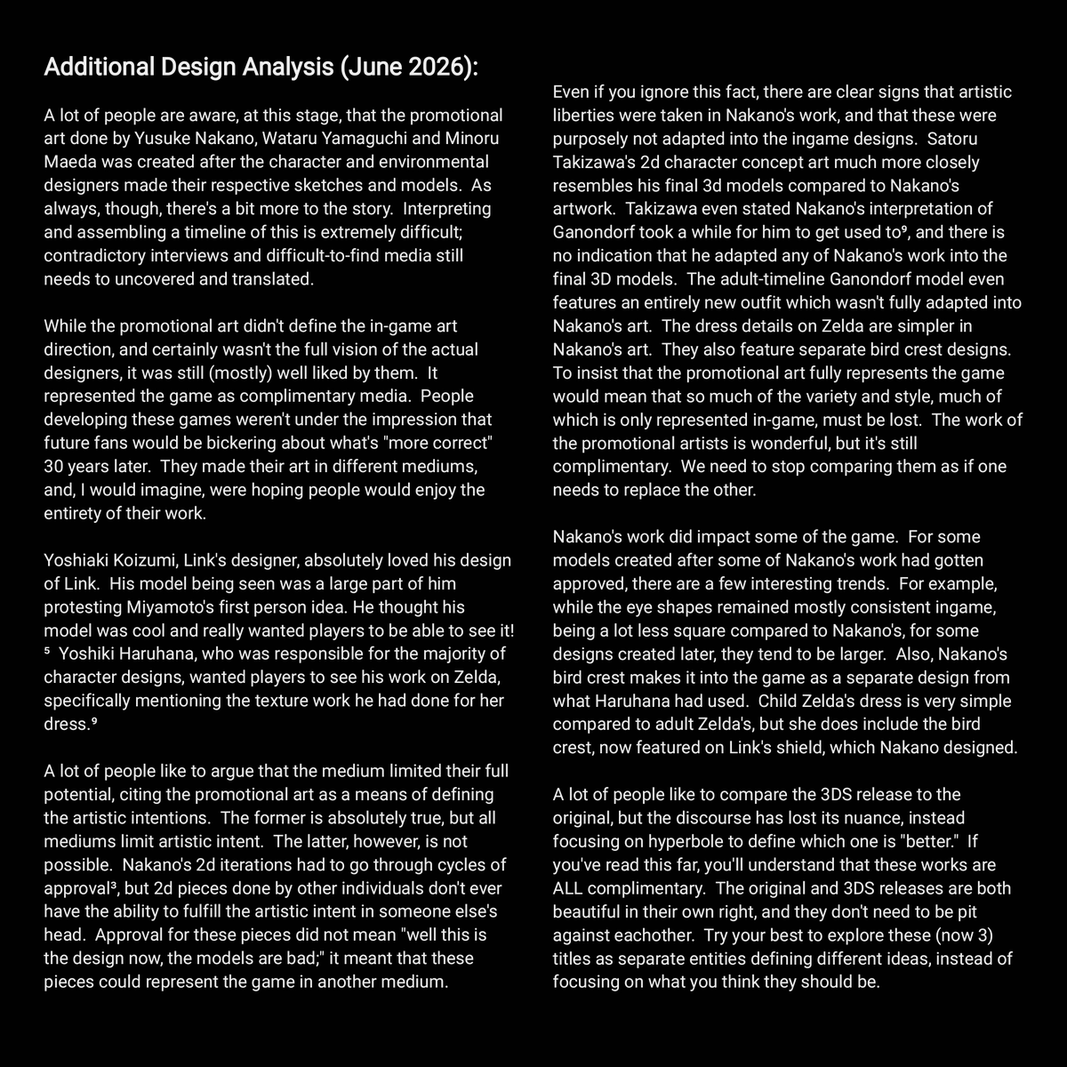 lalam2442's tweet photo. A lot of misinfo about Ocarina of Time is being spread in the advent of the remake. People like to read 1 or 2 snippets instead of studying the topics broadly, giving them a narrow view. I wrote the first segment to accompany a list of mine, hopefully it makes things more clear. https://t.co/Q7YmUeC2ot