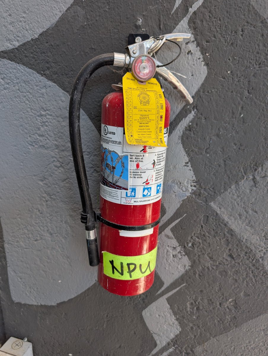 tocsa2's tweet photo. AI hype is crazy in San Francisco: looks like even the fire extinguisher has an #NPU Natural Processor Unit) in it at The Midway at Vector Space Day #VS2026 #Qdrant_engine @qdrant_engine! #VectorSpace2026 https://t.co/Bnr16JXJLO https://t.co/49QDsvr7KJ