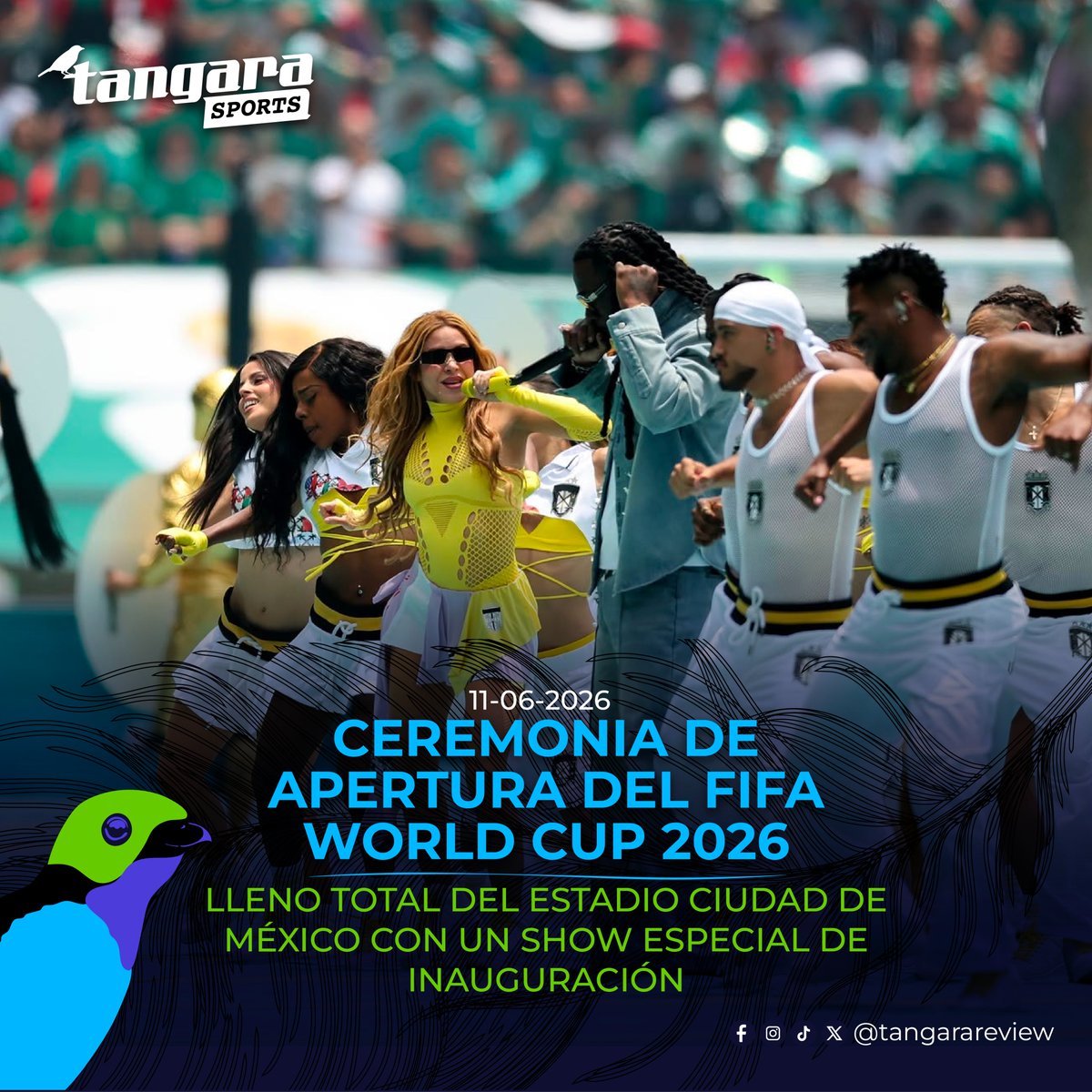 TangaraReview's tweet photo. ¡La fiesta del fútbol ya comenzó con una espectacular ceremonia en el histórico Estadio Azteca de México! ⚽🏟️🇲🇽 Este recinto legendario hizo historia al convertirse en el único en albergar tres inauguraciones mundialistas (1970, 1986 y 2026). ✨🙌 https://t.co/PiZOqQX4vC