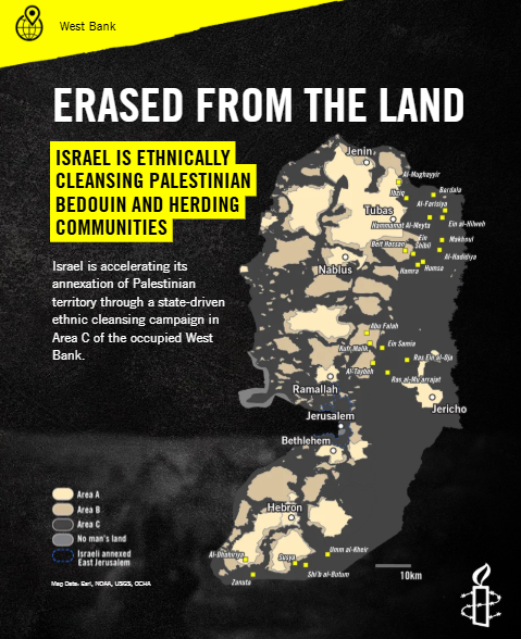 emanuele82's tweet photo. Israel’s campaign to displace Palestinians in the occupied West Bank is not random, not sporadic, and not the work of “extremist settlers.”  It is state-led, state-backed, and accelerating, and amounts to crimes against humanity, including forcible transfer.
@amnesty @AmnestyMENA https://t.co/OoaGWPm8lq