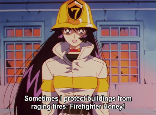 dailysamtan's tweet photo. this could be the inspo for why anime magical girls like Cutie Honey and Akko Kagami had firefighter transformations  years later https://t.co/NGgCW0Wdf4