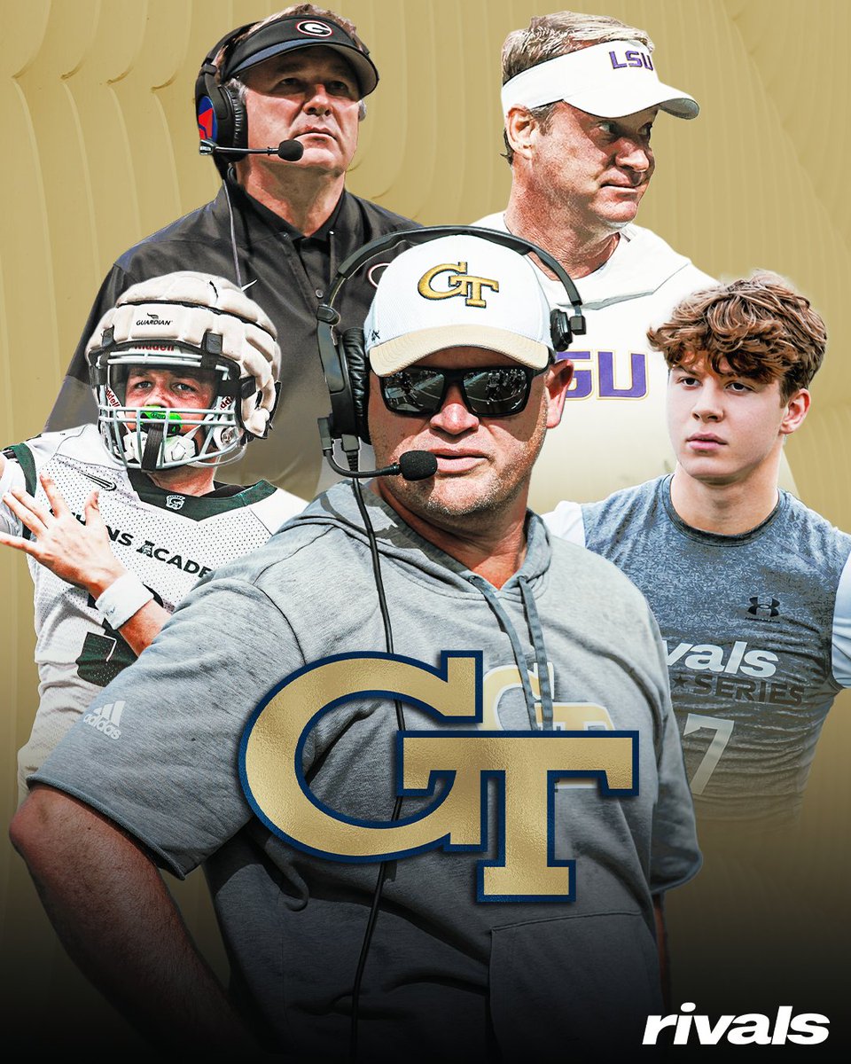 RivalsHS's tweet photo. NEW: Georgia Tech has offered University Lab (LA) 2028 QB Knox Kiffin and Athens Academy (GA) 2030 QB Andrew Smart, per @Kelly_Quinlan🐝

The two quarterbacks are the sons of SEC head coaches Lane Kiffin and Kirby Smart.

Read: https://t.co/rojzVvwuQR https://t.co/gYifv1mjYI