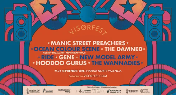 Crazymindsweb's tweet photo. Visor Fest 2026 ya tiene distribución por días:

- Viernes: Ocean Colour Scene, The Damned, New Model Army y Hoodoo Gurus.

- Sábado: Manic Street Preachers, RIDE, Gene y The Wannadies.

Y DJs como Eneida Fever!, Luis Bonias, Alesa DJ y Mario Oldies.

https://t.co/rO45QNUwyU https://t.co/8pf9aYGsUG
