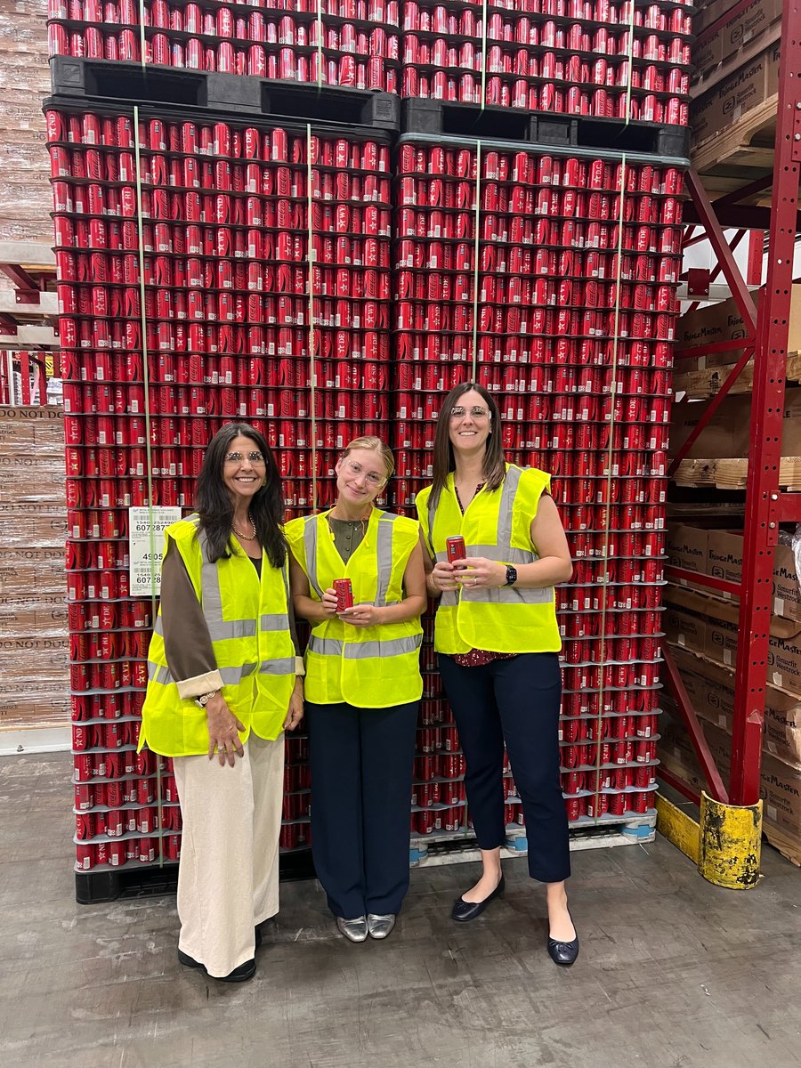 AZChamber's tweet photo. Great visit with Swire Coca-Cola earlier this week to tour their facility, learn more about their manufacturing operations, and celebrate America250 🇺🇸 Thank you, @SwireCC! https://t.co/J0y01h8mre