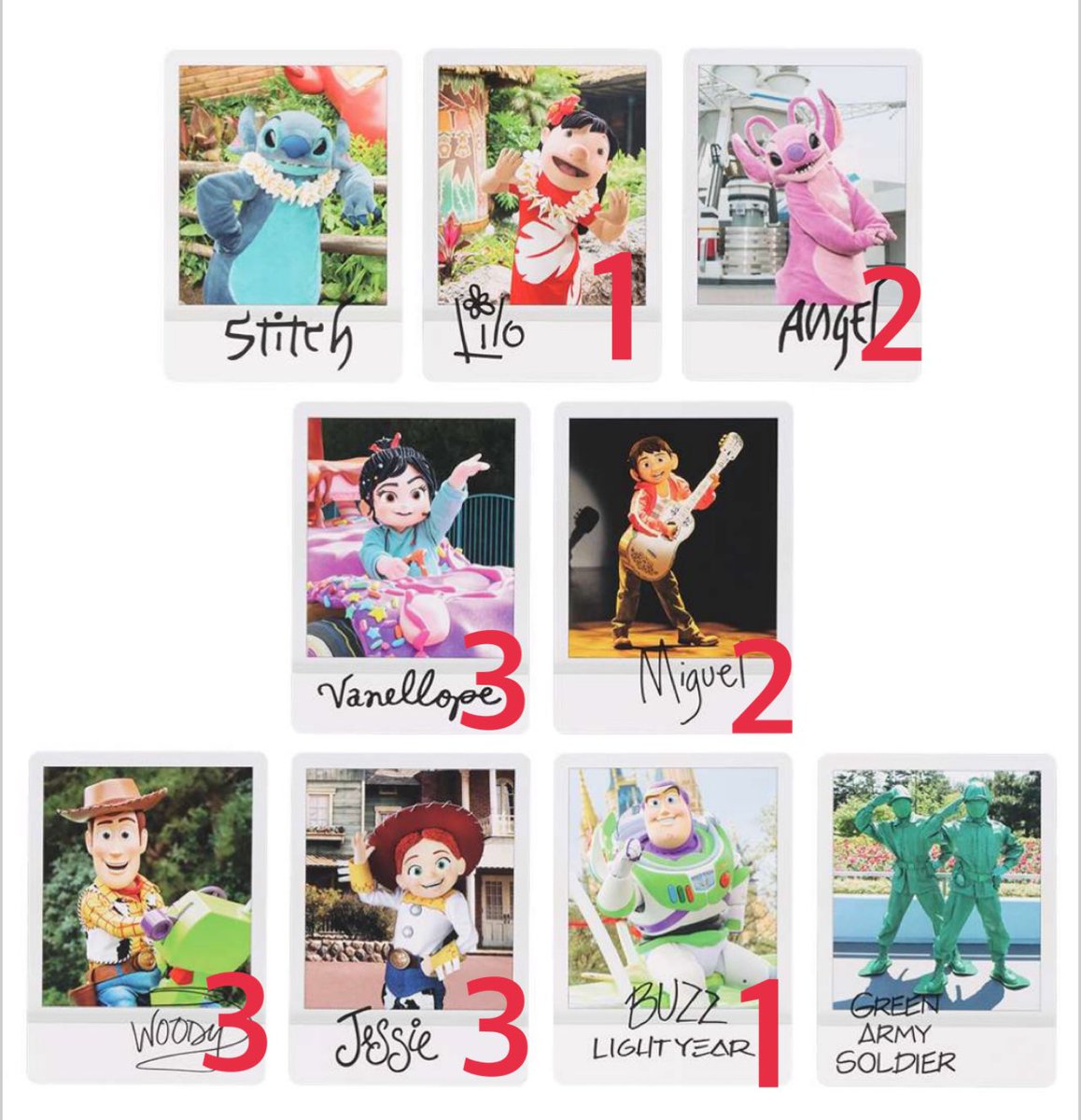 miity4's tweet photo. 【交換・譲渡】東京ディズニーリゾート コレクションカード

譲)チップ アリス 白うさぎ チェシャ猫 スノーホワイトプリンス ヴァネロペ ホーレス クララベル ウッディ バズ ジェシー リロ エンジェル ミゲル 

求) ピノキオ>ジミニー ゼペット
※チップは他キャラ含む2:2以上のみ

↓続きます https://t.co/eNTpFtZlDg