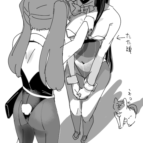 @tatahai そういえばバニー服といいながらつけ襟と蝶ネクタイ付けてなかったから今付けておくわね・・・ 
