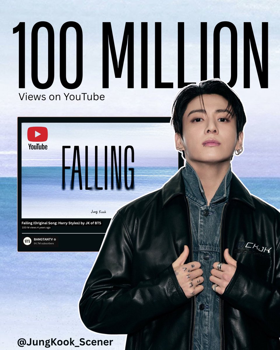 JungKook_Scener's tweet photo. Jungkook’s “Falling” (cover) has surpassed 100 MILLION views on YouTube— remaining the Most Viewed, Most Liked, and Most Commented Audio Cover in the platform’s history!🔥👑

https://t.co/VzR3k4a0UU

CONGRATULATIONS JUNGKOOK
#Jungkook #Falling https://t.co/M1B4cRuQhO