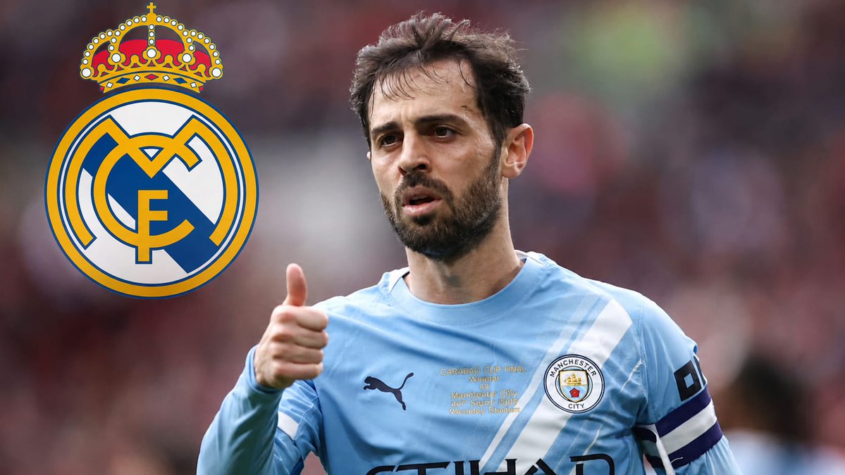 FT_schneidi's tweet photo. 🚨 Excl. 🇵🇹🇪🇸
#BernardoSilva accepts #RealMadrid offer and signs on a free transfer. The Portuguese midfielder leaves #ManchesterCity after 460 appearances. He has now decided to join Real and #JoséMourinho.

#LaLiga https://t.co/CNeDJLPUOJ