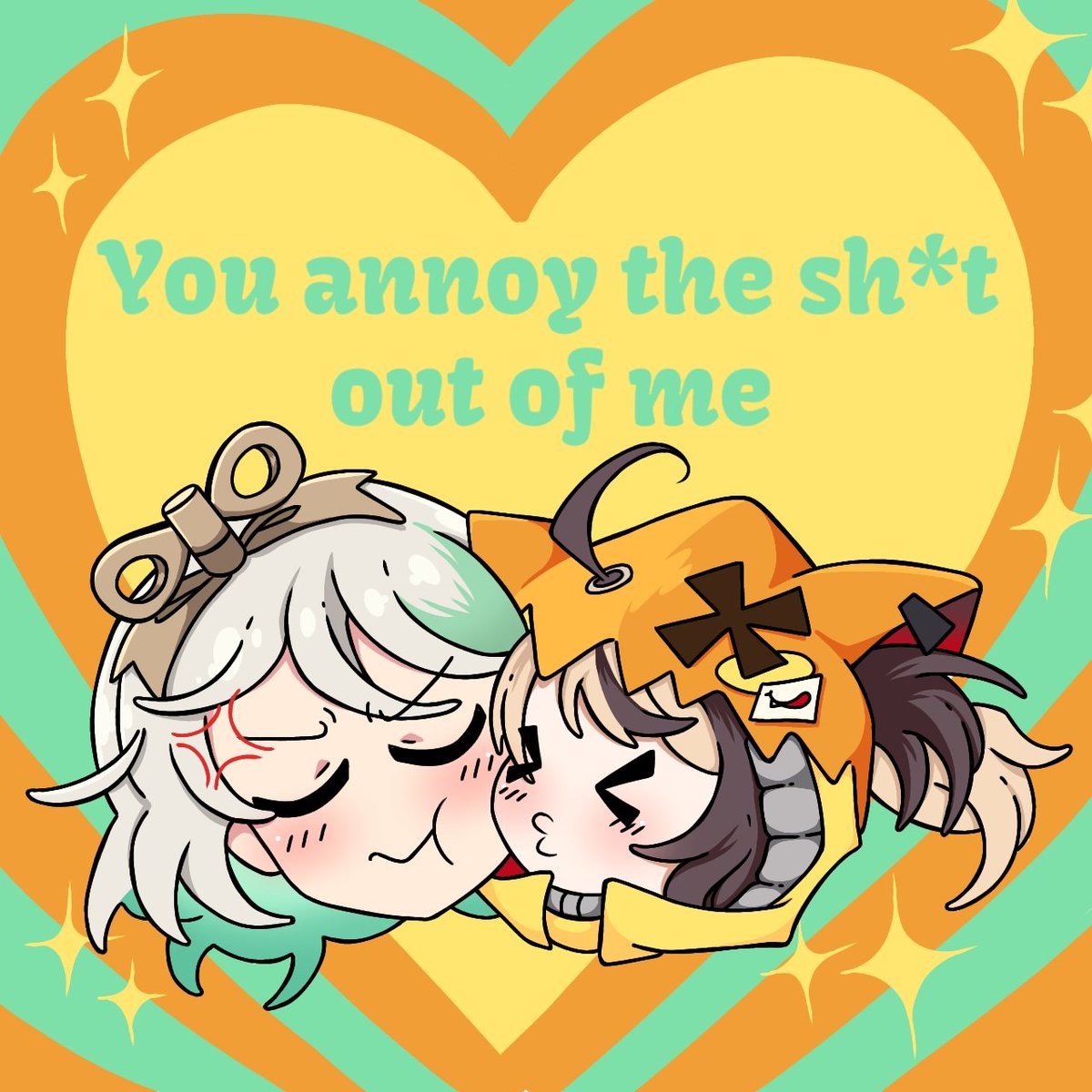 ProjektBear's tweet photo. Happy pride month, sillies~ 💚🧡
#rkggk #Immergination https://t.co/Hnfde7AT7r