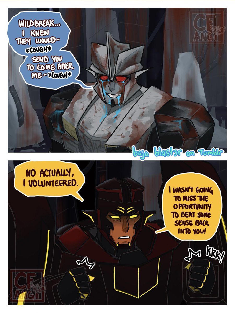 cfangi_art's tweet photo. “The choice is meaningless, these roads lead to the same place”

#Transformers #ShatteredGlass #maccadam #knockout #wildbreak https://t.co/Ts56syatpP
