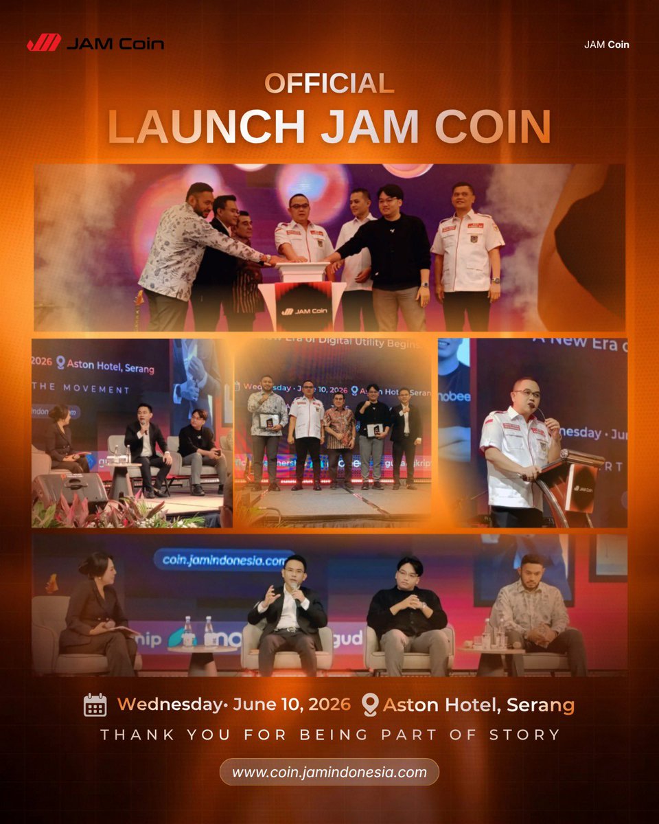 OfficialJAMCoin's tweet photo. 🚀 JAM Coin is officially launched!

Thank you to our community, partners, investors, and supporters for being part of this milestone.

🤝 Official Partnerships:
Mobee Exchange
GudangKripto Exchange

The journey starts now.

🌐 https://t.co/wztHmZYzC2

#JAMCoin #Web3 #Crypto #Blockchain 🚀