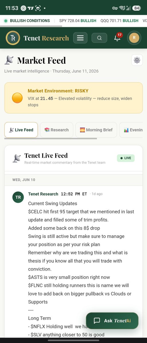 ripster47's tweet photo. 🚨 Announcement for Investors

@tenet_research https://t.co/3jEjW3yS30

Mobile App is Available  now both on Android &amp; Iphone

Do in depth research,Get your answers from Tenet AI,Rotation Tracker,Hot Lists,Portfolio Updates,News all on your phone now with notifications. https://t.co/jT6h8Clm9m